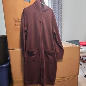 Long Purple Robe Zip-Up Hoodie